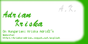 adrian kriska business card